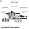 Set ollas presión acero inox 4L y 6L