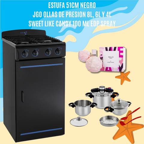 ESTUFA, OLLAS Y PERFUME POR $10,000.00
