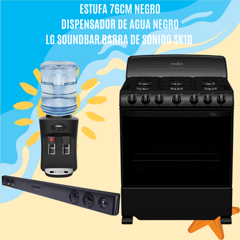 ESTUFA, DISPENSADOR Y SOUNDBAR POR $14,800