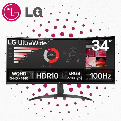 Monitor curvo LG UltraWide QHD de 34