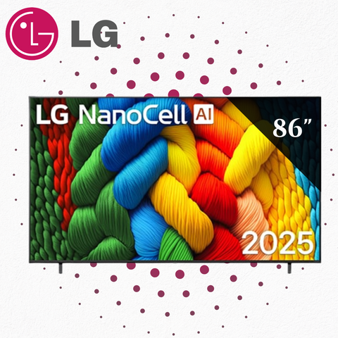 Pantalla 86 pulgadas LG AI NanoCell NANO80 4K Smart TV 2025