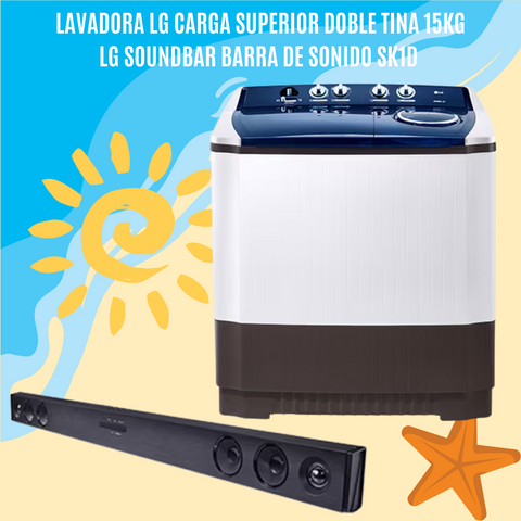 LAVADORA Y SOUNDBAR POR $11,000