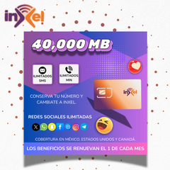 Xel-40 1 Año Paquete de Datos $3,600.00