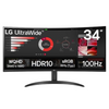 Monitor curvo LG UltraWide QHD de 34