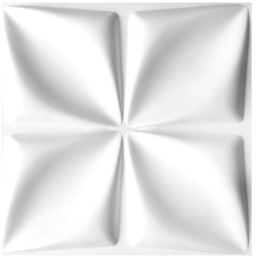 Panel Decorativo 3D para Muros Flor Blanco 50 X 50 Cm  Deco Pvc