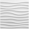 Panel Decorativo 3D para Muros Cuerdas Blanco 50 X 50 Cm Deco Pvc
