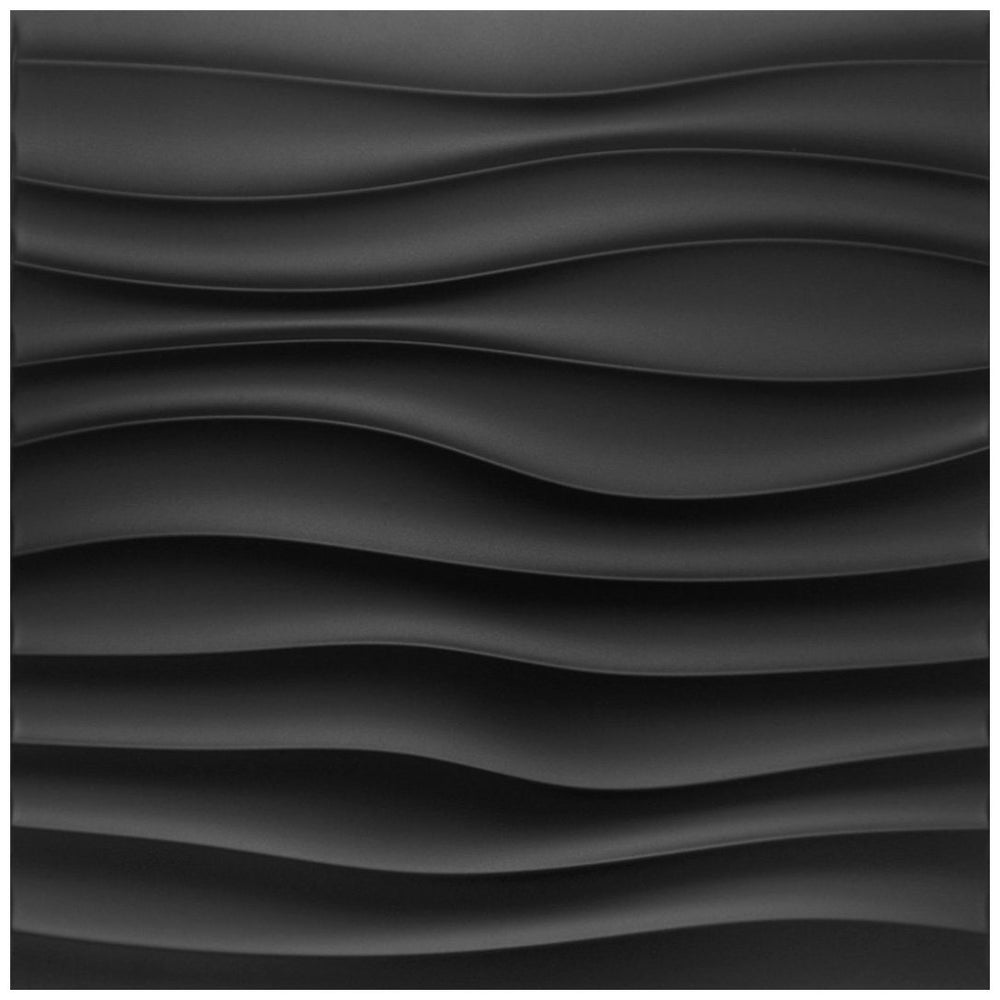 Panel Decorativo 3D Cuerdas Negro para Muros 50 X 50 Cm Deco Pvc