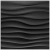 Panel Decorativo 3D Cuerdas Negro para Muros 50 X 50 Cm Deco Pvc
