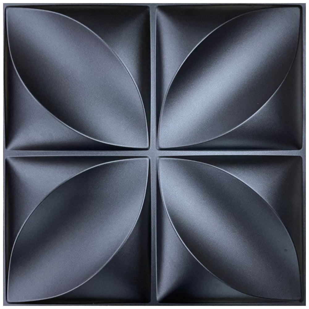 Panel Decorativo 3D Trébol Negro para Muros 50 X 50 Cm Deco Pvc