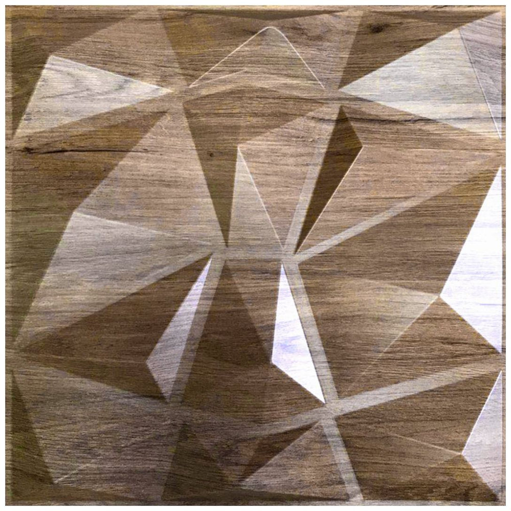Panel Decorativo 3D Cuarzo Wood para Pared 50 X 50 Cm Deco Pvc