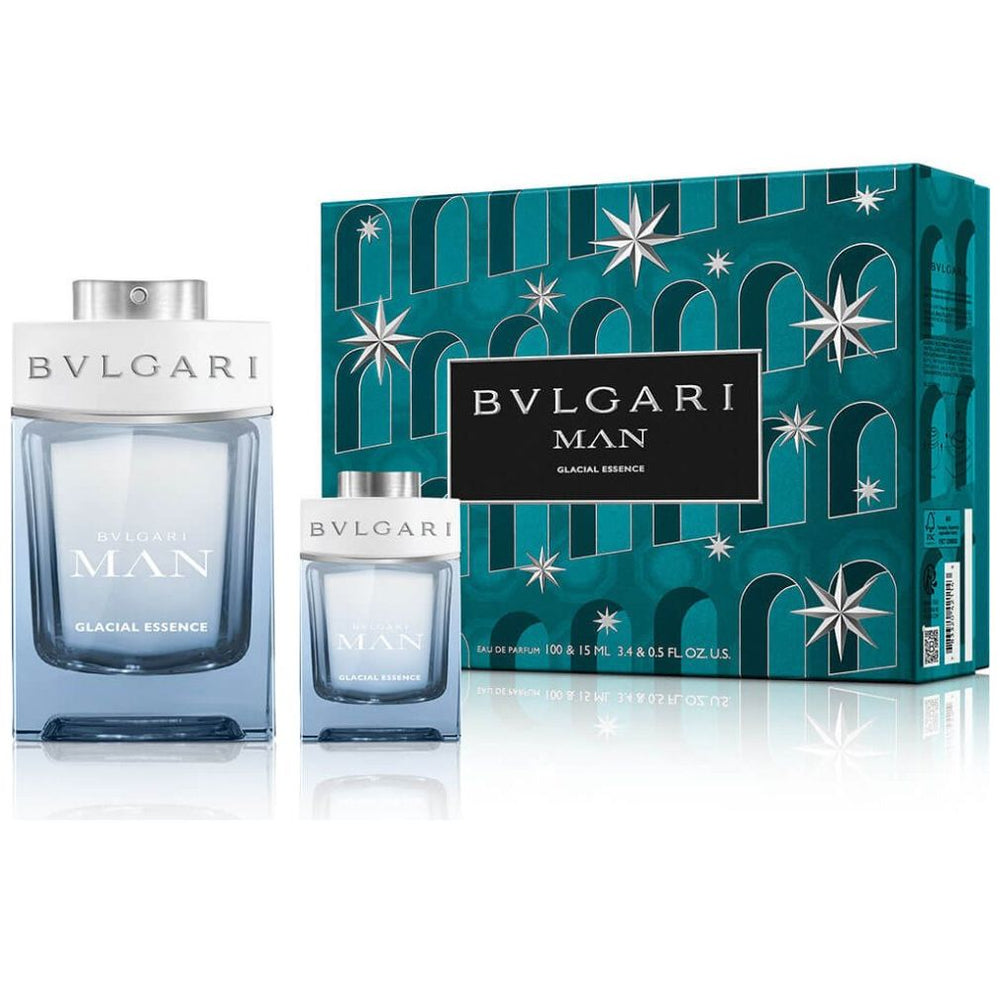 Fragancia Set Bvlgari Glacial Essence Edp 100 Ml + Edp 15 Ml para Hombre