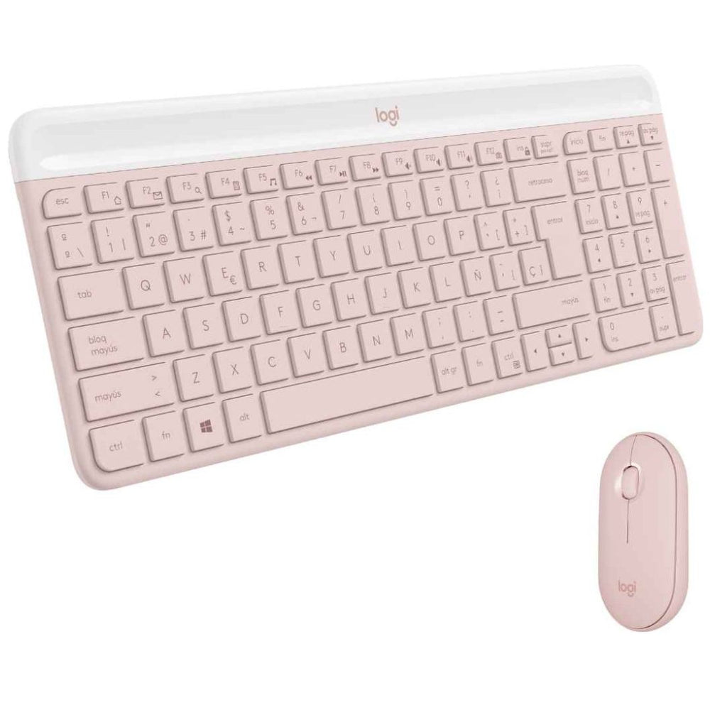 Mouse y Teclado Logitech Mk470 Rosa