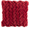 Cojín Home \& Details Weave Fur 45X45Cm Rojo