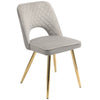 Silla Milan Velvet Gris Gold Piccola