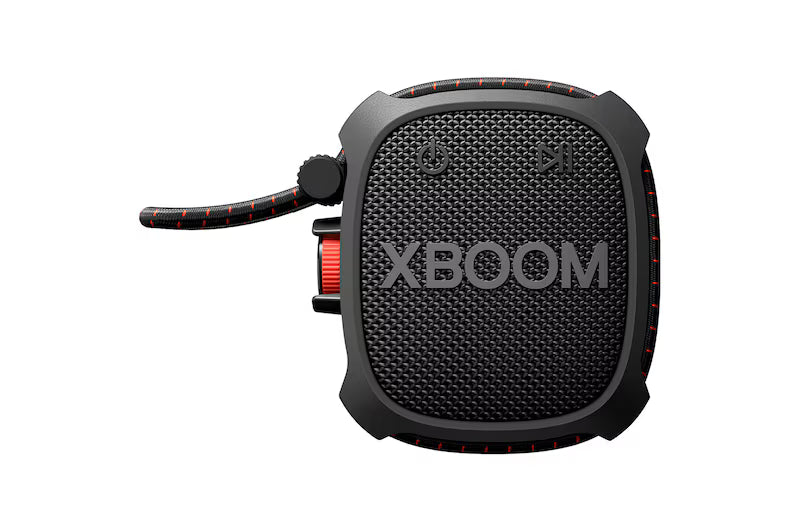 Bocina Bluetooth portátil LG xboom Grab by will.i.am, 30W, 20 horas de duración, IP67, Resistencia militar, Negro
