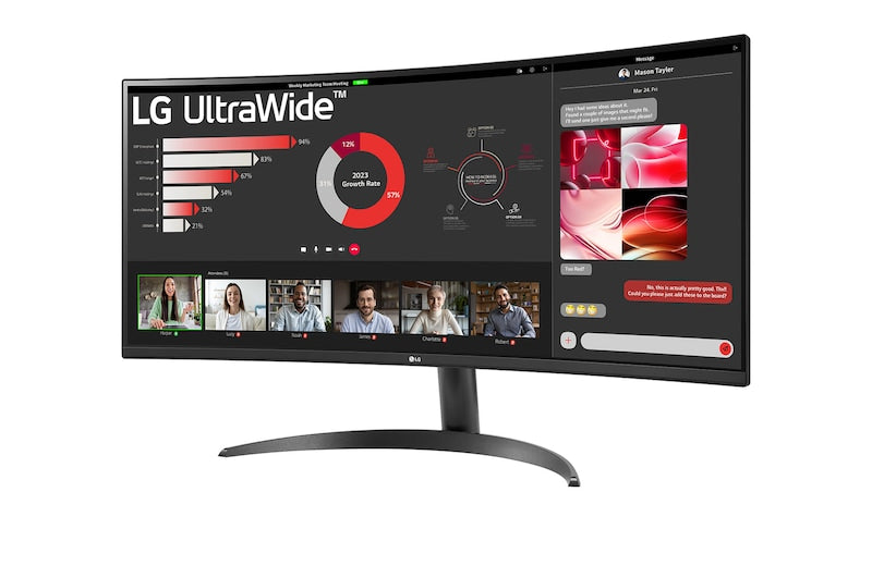 Monitor curvo LG UltraWide QHD de 34"
