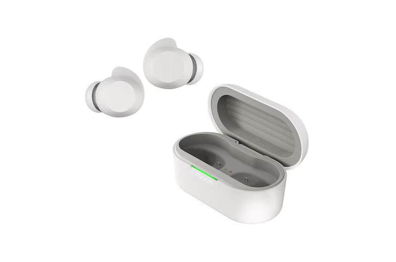 Audífonos Bluetooth LG xboom Buds by will.i.am, xboom Signature Sound con driver de grafeno, Blanco