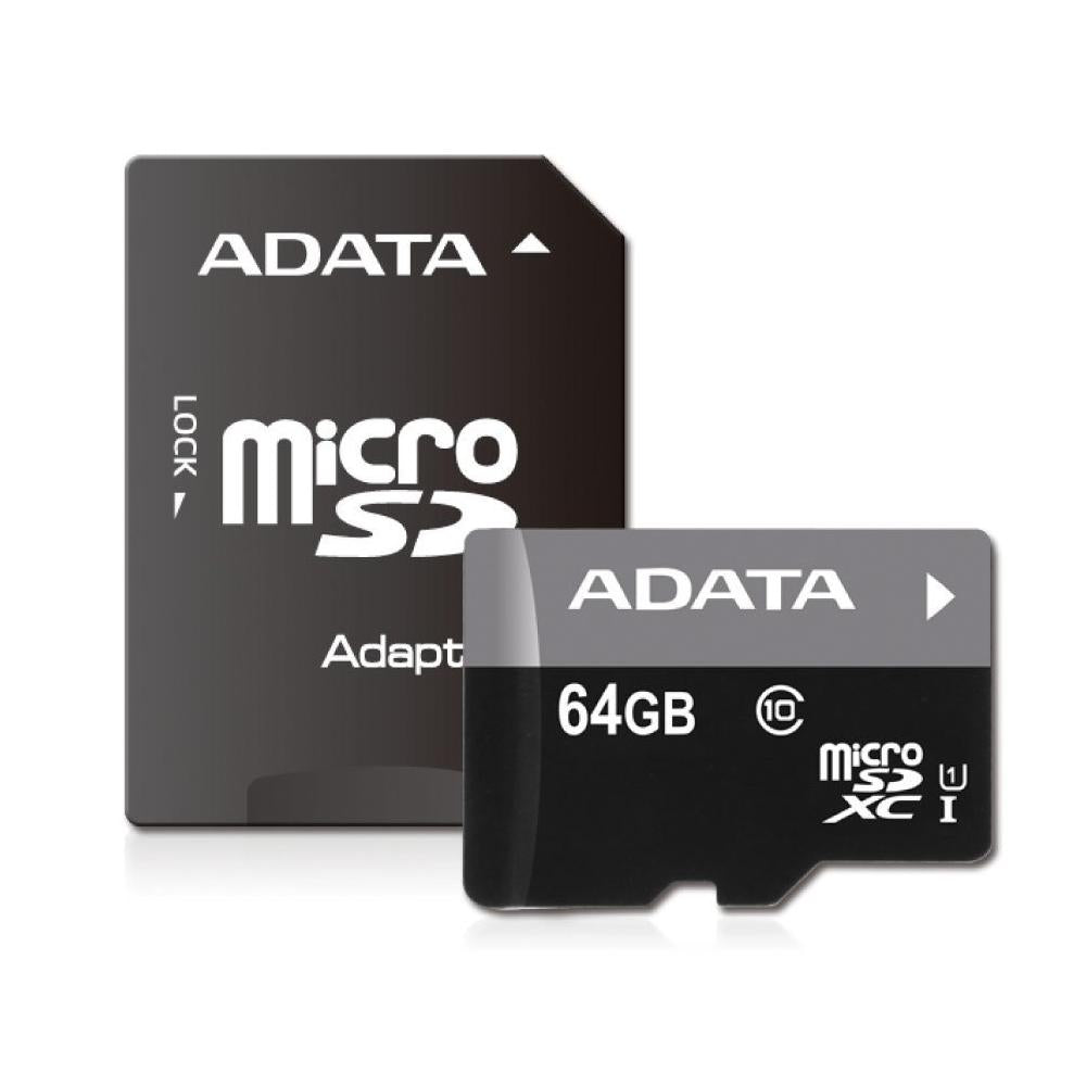 Memoria Micro SD 64 GB con adaptador Clase 10 Adata
